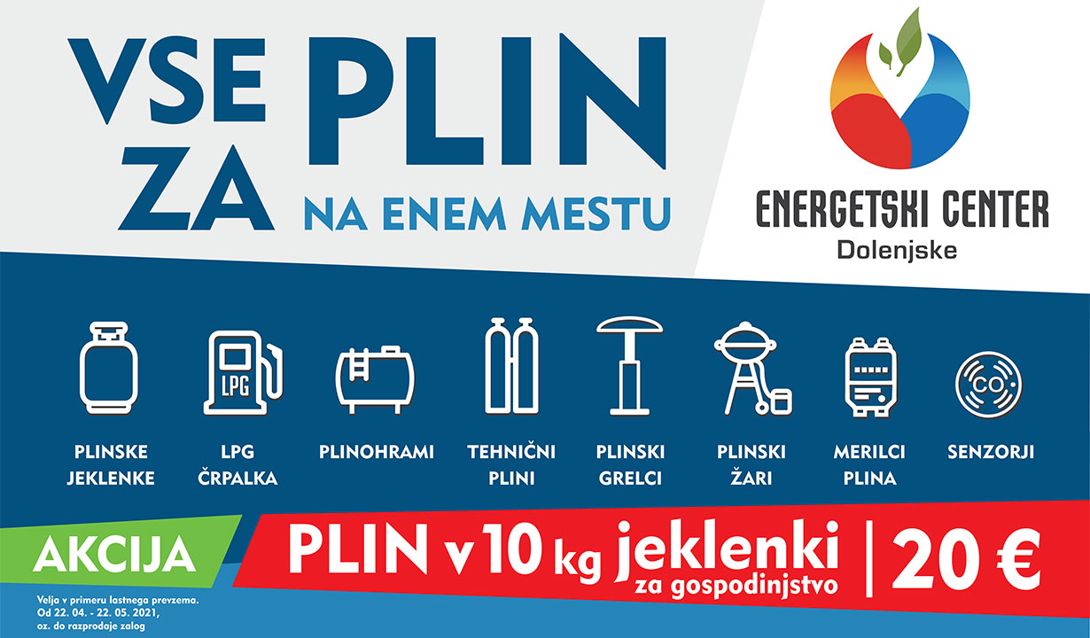 Akcija - plin v 10 kg jeklenki